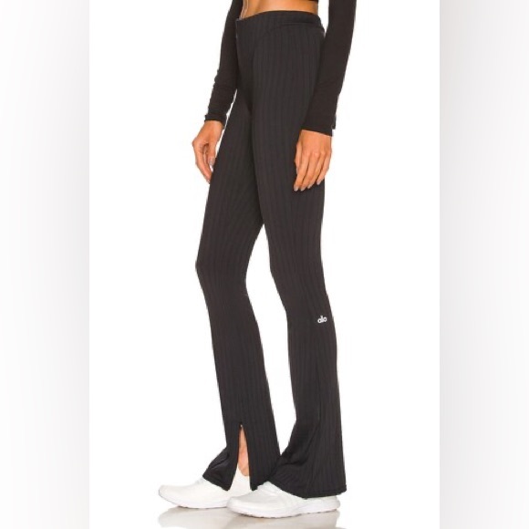 ALO Yoga Pants - Alo Yoga High-Waist Pinstripe Zip It Flare Legging